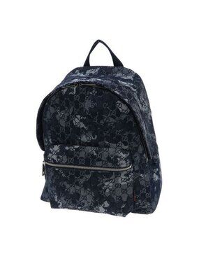 Gucci GG Denim Backpack Navy Blue